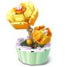 SEMBO 611048 non  SHOP HOA HỒNG VẸT MÀU VÀNG RỰC RỠ ĐÁNG YÊU bộ đồ chơi xếp lắp ráp ghép mô hình Flowers 119 khối