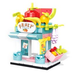 SEMBO 601123 non  TRÁI CÂY ĐẦY MÀU SẮC VÀ DỄ THƯƠNG bộ đồ chơi xếp lắp ráp ghép mô hình FRUIT 126 khối