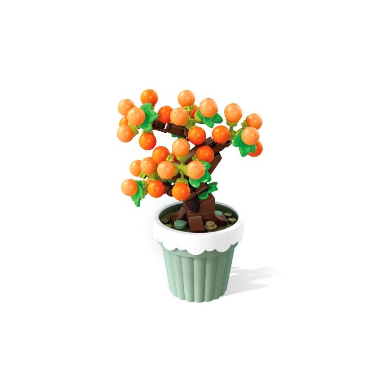 SEMBO 611062 non  CHẬU CÂY DỄ THƯƠNG CHIẾC CỐC YUANYUANGUO bộ đồ chơi xếp lắp ráp ghép mô hình Flowers Hoa 142 khối