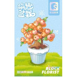 SEMBO 611062 non  CHẬU CÂY DỄ THƯƠNG CHIẾC CỐC YUANYUANGUO bộ đồ chơi xếp lắp ráp ghép mô hình Flowers Hoa 142 khối