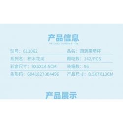 SEMBO 611062 non  CHẬU CÂY DỄ THƯƠNG CHIẾC CỐC YUANYUANGUO bộ đồ chơi xếp lắp ráp ghép mô hình Flowers Hoa 142 khối