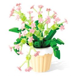 SEMBO 611061 non  CHẬU CÂY DỄ THƯƠNG STARRY ORCHID CUTE CUP bộ đồ chơi xếp lắp ráp ghép mô hình Flowers Hoa 159 khối