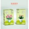 SEMBO 611060 non  CHẬU CÂY DỄ THƯƠNG CỐC HOA HỒNG bộ đồ chơi xếp lắp ráp ghép mô hình Flowers 67 khối