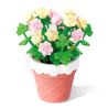 SEMBO 611058 non  CHẬU CÂY DỄ THƯƠNG VANILLA CUTE CUP bộ đồ chơi xếp lắp ráp ghép mô hình Flowers Hoa 121 khối