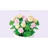 SEMBO 611058 non  CHẬU CÂY DỄ THƯƠNG VANILLA CUTE CUP bộ đồ chơi xếp lắp ráp ghép mô hình Flowers Hoa 121 khối