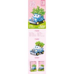 SEMBO 611055 non  CỬA HÀNG HOA BIHUANZUO bộ đồ chơi xếp lắp ráp ghép mô hình Flowers 150 khối