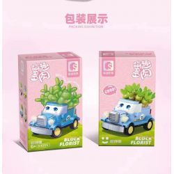 SEMBO 611055 non  CỬA HÀNG HOA BIHUANZUO bộ đồ chơi xếp lắp ráp ghép mô hình Flowers 150 khối
