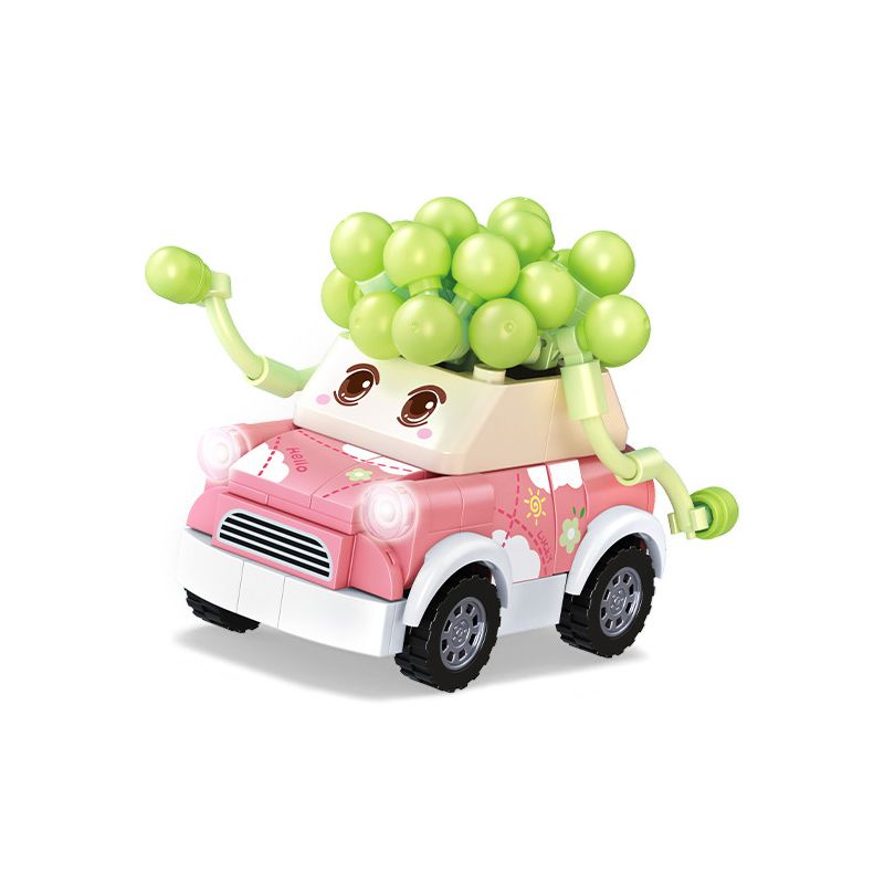 SEMBO 611053 non  CỬA HÀNG HOA KHỐI NGỌC TRAI bộ đồ chơi xếp lắp ráp ghép mô hình Flowers 168 khối