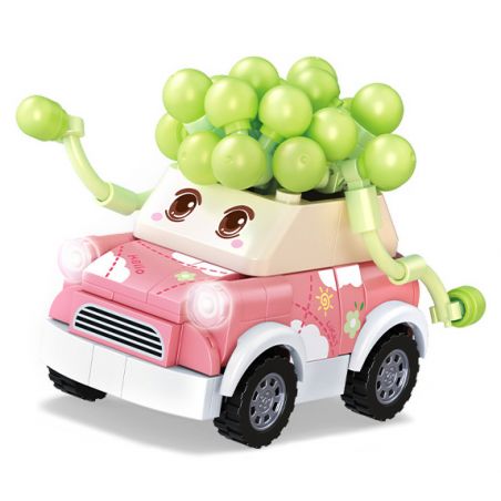 SEMBO 611053 non  CỬA HÀNG HOA KHỐI NGỌC TRAI bộ đồ chơi xếp lắp ráp ghép mô hình Flowers 168 khối