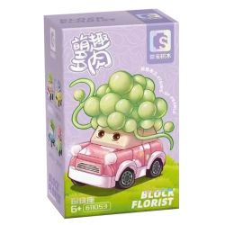 SEMBO 611053 non  CỬA HÀNG HOA KHỐI NGỌC TRAI bộ đồ chơi xếp lắp ráp ghép mô hình Flowers 168 khối