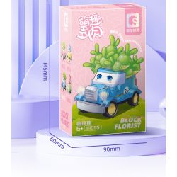 SEMBO 611053 non  CỬA HÀNG HOA KHỐI NGỌC TRAI bộ đồ chơi xếp lắp ráp ghép mô hình Flowers 168 khối