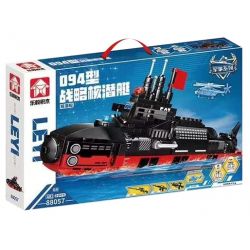 LE YI 88057 non  TÀU NGẦM HẠT NHÂN CHIẾN LƯỢC TYPE 094 bộ đồ chơi xếp lắp ráp ghép mô hình Military Army Quân Sự Bộ Đội 482 khối