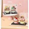 LOZ 1756 non  BÁNH NƯỚNG NHỎ HEO CON DÂU TÂY bộ đồ chơi xếp lắp ráp ghép mô hình CUPCAKE MINI