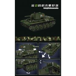 MouldKing 20025 Mould King 20025 non  XE TĂNG HẠNG NẶNG KV-1 bộ đồ chơi xếp lắp ráp ghép mô hình Military Army KV-1 HEAVY TANK Quân Sự Bộ Đội