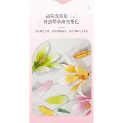 JAKI JK26103 26103 non  TẠP CHÍ THỰC VẬT HOA HUỆ NEON bộ đồ chơi xếp lắp ráp ghép mô hình Flowers PLANTE DOUBLE RAINBOW