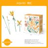 JAKI JK26103 26103 non  TẠP CHÍ THỰC VẬT HOA HUỆ NEON bộ đồ chơi xếp lắp ráp ghép mô hình Flowers PLANTE DOUBLE RAINBOW
