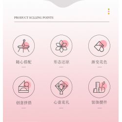 JAKI JK26102 26102 non  NHẬT KÝ THỰC VẬT HOA HUỆ VỚI ĐƯỜNG bộ đồ chơi xếp lắp ráp ghép mô hình Flowers PLANTE SWEETENER IN LIFE