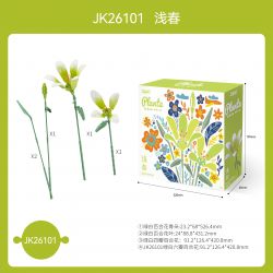 JAKI JK26101 26101 non  NHẬT KÝ THỰC VẬT LILY LIGHT SPRING bộ đồ chơi xếp lắp ráp ghép mô hình Flowers PLANTE EARLY SPRING Hoa