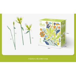 JAKI JK26101 26101 non  NHẬT KÝ THỰC VẬT LILY LIGHT SPRING bộ đồ chơi xếp lắp ráp ghép mô hình Flowers PLANTE EARLY SPRING Hoa