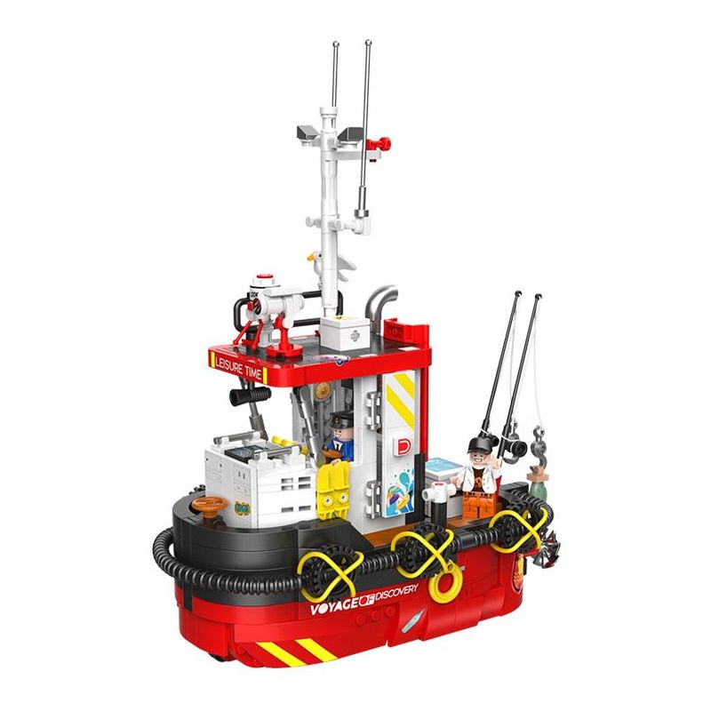 DECOOL BRICKCOOL 3909 non  THUYỀN ĐÁNH CÁ BIỂN ĐIỀU KHIỂN TỪ XA bộ đồ chơi xếp lắp ráp ghép mô hình VESSEL 648 khối