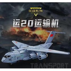SHARP MODEL JIMU LIANGPIN 10305 non  BATTLE MADNESS MÁY BAY VẬN TẢI Y-20 bộ đồ chơi xếp lắp ráp ghép mô hình Military Army Quân Sự Bộ Đội 2250 khối