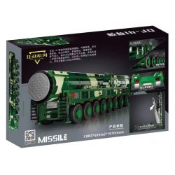 SHARP MODEL JIMU LIANGPIN 10306 non  CHIẾN TRANH HOANG DÃ TÊN LỬA ĐẠN ĐẠO DONGFENG-41 bộ đồ chơi xếp lắp ráp ghép mô hình Military Army DF-41 Quân Sự Bộ Đội 2299 khối