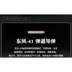 SHARP MODEL JIMU LIANGPIN 10306 non  CHIẾN TRANH HOANG DÃ TÊN LỬA ĐẠN ĐẠO DONGFENG-41 bộ đồ chơi xếp lắp ráp ghép mô hình Military Army DF-41 Quân Sự Bộ Đội 2299 khối