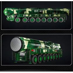 SHARP MODEL JIMU LIANGPIN 10306 non  CHIẾN TRANH HOANG DÃ TÊN LỬA ĐẠN ĐẠO DONGFENG-41 bộ đồ chơi xếp lắp ráp ghép mô hình Military Army DF-41 Quân Sự Bộ Đội 2299 khối