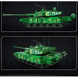 SHARP MODEL JIMU LIANGPIN 10297 non  TRẬN CHIẾN ĐIÊN CUỒNG XE TĂNG ZTZ-99A bộ đồ chơi xếp lắp ráp ghép mô hình Military Army Quân Sự Bộ Đội 2574 khối