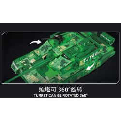 SHARP MODEL JIMU LIANGPIN 10297 non  TRẬN CHIẾN ĐIÊN CUỒNG XE TĂNG ZTZ-99A bộ đồ chơi xếp lắp ráp ghép mô hình Military Army Quân Sự Bộ Đội 2574 khối