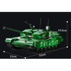 SHARP MODEL JIMU LIANGPIN 10297 non  TRẬN CHIẾN ĐIÊN CUỒNG XE TĂNG ZTZ-99A bộ đồ chơi xếp lắp ráp ghép mô hình Military Army Quân Sự Bộ Đội 2574 khối