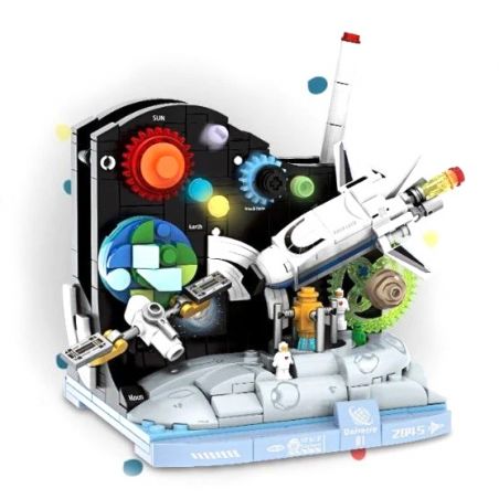 ZHEGAO QL1035 1035 non  NGƯỜI GIỮ BÚT VUI NHỘN VŨ TRỤ VÔ TẬN bộ đồ chơi xếp lắp ráp ghép mô hình Stationery 332 khối