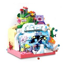 ZHEGAO QL1034 1034 non  NGƯỜI GIỮ BÚT THÚ VỊ GIẤC MƠ XANH bộ đồ chơi xếp lắp ráp ghép mô hình Stationery 306 khối