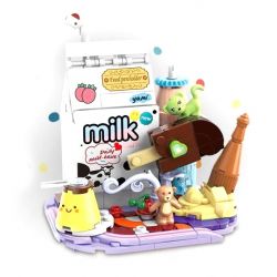 ZHEGAO QL1033 1033 non  NGƯỜI GIỮ BÚT VUI NHỘN SIÊU ẨM THỰC bộ đồ chơi xếp lắp ráp ghép mô hình Stationery 173 khối