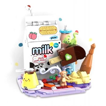 ZHEGAO QL1033 1033 non  NGƯỜI GIỮ BÚT VUI NHỘN SIÊU ẨM THỰC bộ đồ chơi xếp lắp ráp ghép mô hình Stationery 173 khối