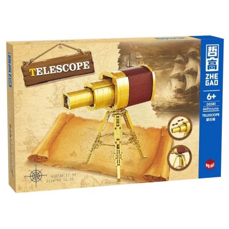 ZHEGAO 00381 non  KÍNH THIÊN VĂN bộ đồ chơi xếp lắp ráp ghép mô hình Creator Expert TELESCOPE Chuyên Gia Sáng Tạo 649 khối