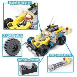 GUDI 8211 non  Ô TÔ CHIẾN ĐẤU CÙNG ROBOT ONG bộ đồ chơi xếp lắp ráp ghép mô hình Earth Border Biến Giới Trái Đất 185 khối