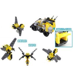 GUDI 8211 non  Ô TÔ CHIẾN ĐẤU CÙNG ROBOT ONG bộ đồ chơi xếp lắp ráp ghép mô hình Earth Border Biến Giới Trái Đất 185 khối