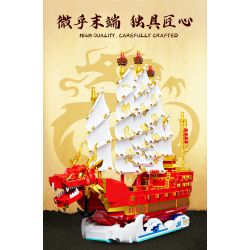 FORANGE FC6007 6007 non  THUYỀN JUFULONG bộ đồ chơi xếp lắp ráp ghép mô hình Creator Expert DRAGON BOAT Chuyên Gia Sáng Tạo 2207 khối