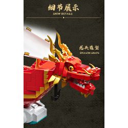 FORANGE FC6007 6007 non  THUYỀN JUFULONG bộ đồ chơi xếp lắp ráp ghép mô hình Creator Expert DRAGON BOAT Chuyên Gia Sáng Tạo 2207 khối