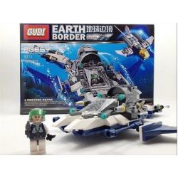 GUDI 8212 non  TÀU LẶN BIỂN bộ đồ chơi xếp lắp ráp ghép mô hình Earth Border Biến Giới Trái Đất 180 khối