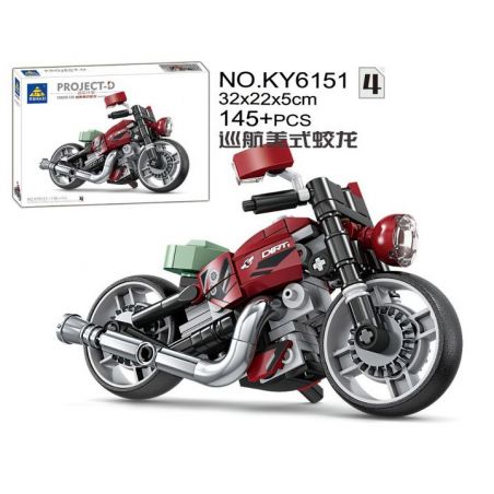 Kazi KY6151-4 6151-4 non  DỰ ÁN XE SANG DU THUYỀN RỒNG MỸ bộ đồ chơi xếp lắp ráp ghép mô hình Model Team PROJECT-D Mô Hình Hiện Đại 145 khối