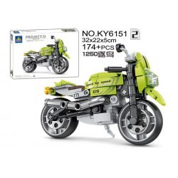 Kazi KY6151-2 6151-2 non  GÓI XE CAO CẤP 1250 SUINIAO bộ đồ chơi xếp lắp ráp ghép mô hình Model Team PROJECT-D Mô Hình Hiện Đại 174 khối