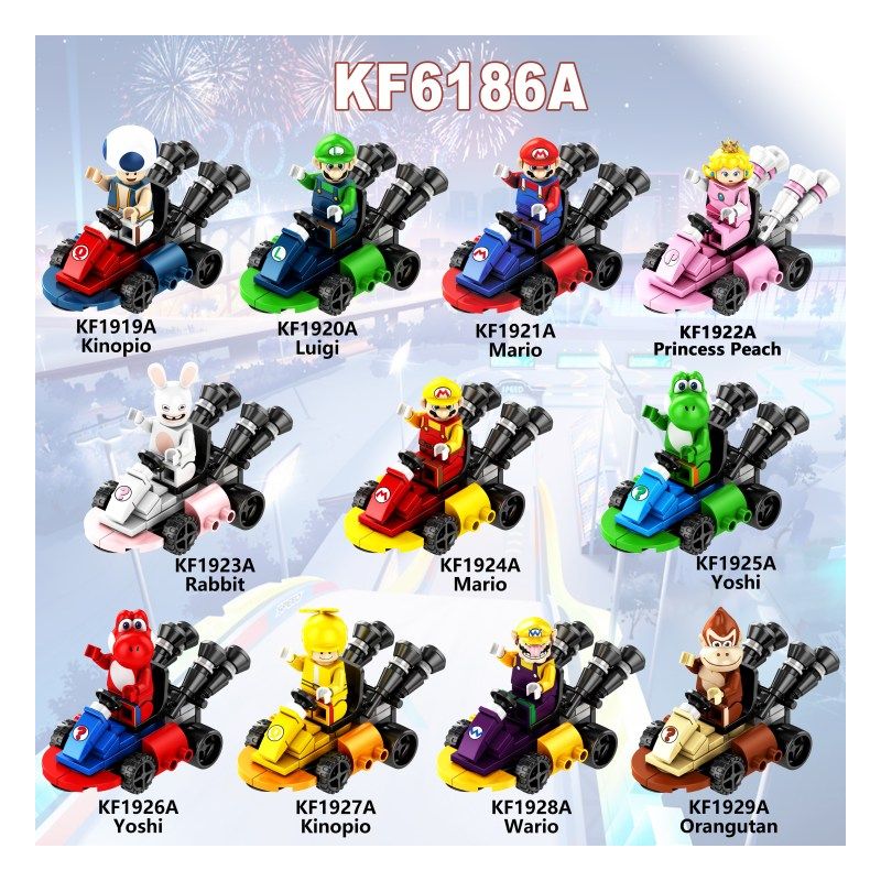 KOPF KF6186A 6186A KF1919A 1919A KF1920A 1920A KF1921A 1921A KF1922A 1922A KF1923A 1923A KF1924A 1924A KF1925A 1925A KF1926A 1926A KF1927A 1927A KF1928A 1928A KF1929A 1929A non  MÔ HÌNH MARIO KART 11 bộ đồ chơi xếp lắp ráp ghép mô hình Super Mario Thợ Sửa Ống Nước
