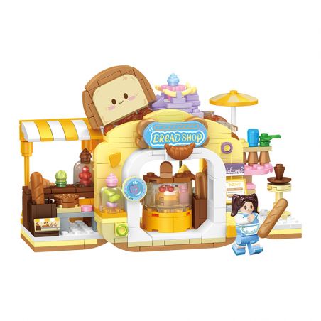 TOP TOY TC2013 2013 non  THƯỞNG THỨC LOẠT CẢNH ĐƯỜNG PHỐ TUYỆT ĐẸP YUANQI BAKERY bộ đồ chơi xếp lắp ráp ghép mô hình Girl ENERGY BAKERY Con Gái