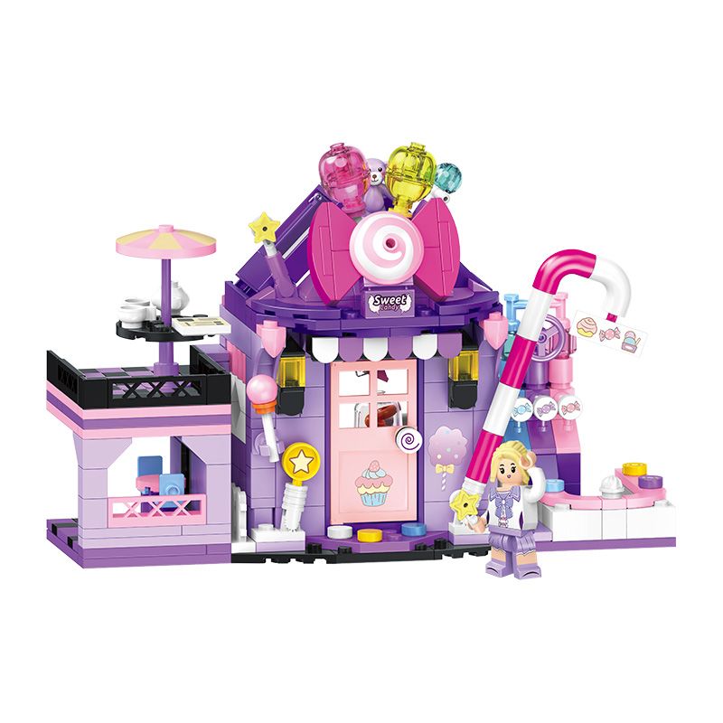 TOP TOY TC2012 2012 non  THƯỞNG THỨC LOẠT CẢNH ĐƯỜNG PHỐ TUYỆT VỜI QUQI BANGBANG HOUSE bộ đồ chơi xếp lắp ráp ghép mô hình Girl LILLIPOP HOUSE Con Gái