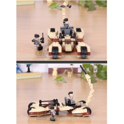 GUDI 8213 non  XE PHÁO BỌ CẠP 4 BÁNH bộ đồ chơi xếp lắp ráp ghép mô hình Earth Border Biến Giới Trái Đất 224 khối