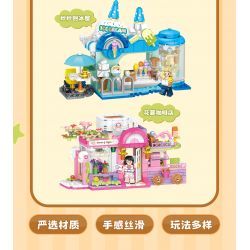 TOP TOY TC2012 2012 non  THƯỞNG THỨC LOẠT CẢNH ĐƯỜNG PHỐ TUYỆT VỜI QUQI BANGBANG HOUSE bộ đồ chơi xếp lắp ráp ghép mô hình Girl LILLIPOP HOUSE Con Gái