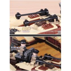 GUDI 8213 non  XE PHÁO BỌ CẠP 4 BÁNH bộ đồ chơi xếp lắp ráp ghép mô hình Earth Border Biến Giới Trái Đất 224 khối