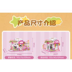 TOP TOY TC2012 2012 non  THƯỞNG THỨC LOẠT CẢNH ĐƯỜNG PHỐ TUYỆT VỜI QUQI BANGBANG HOUSE bộ đồ chơi xếp lắp ráp ghép mô hình Girl LILLIPOP HOUSE Con Gái